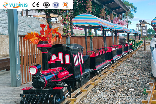 Mini Ride on Train with Track with Canopy Located in Farm Village